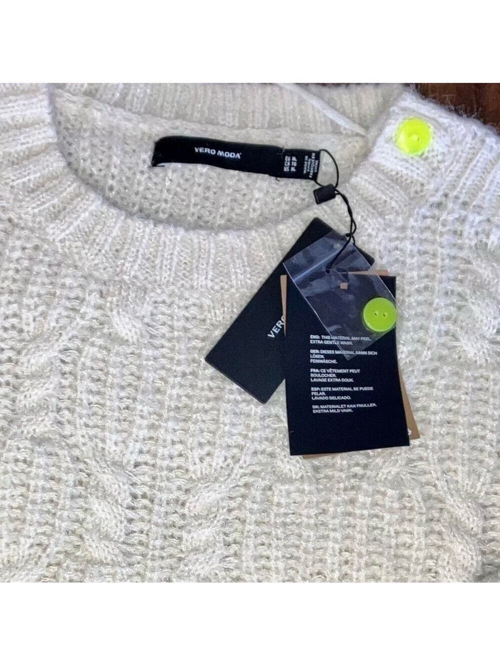 🔥NEW w/TAGS🔥 Vero Moda Women's Neon Button Knit Sweater SO SOFT! Size XL